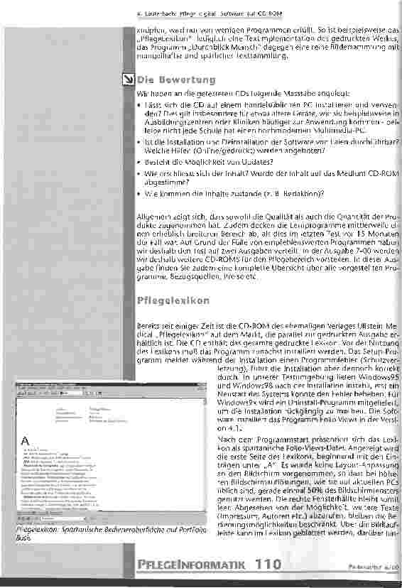 Vorschauseite 2: Pflege digital. Software auf CD-ROM