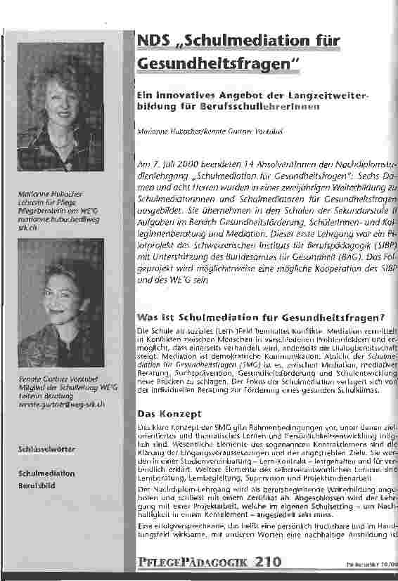 Vorschauseite 1: NDS Schulmeditation für Gesundheitsfragen