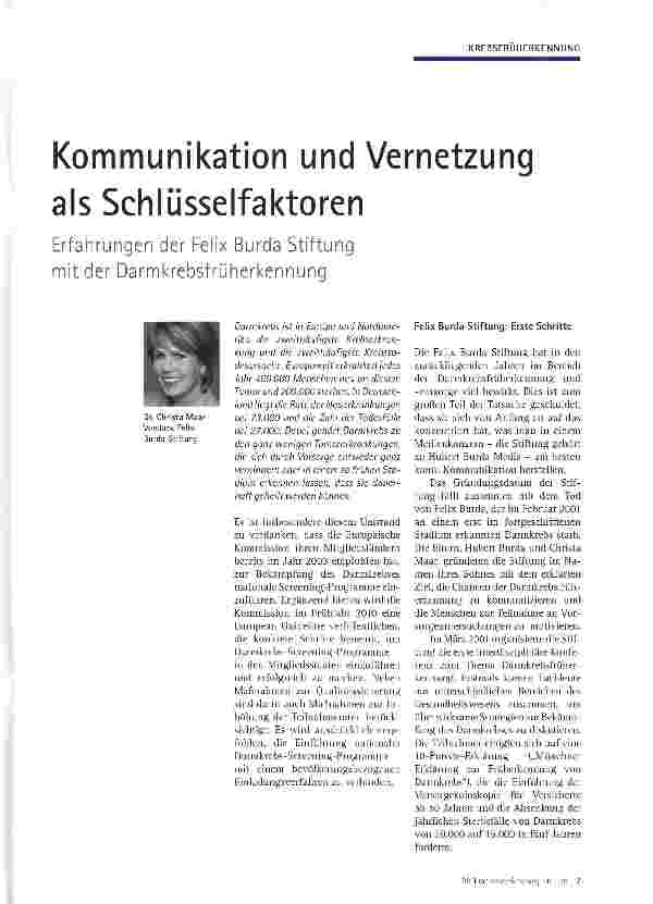 Vorschauseite 1: Kommunikation und Vernetzung als Schlüsselfaktoren