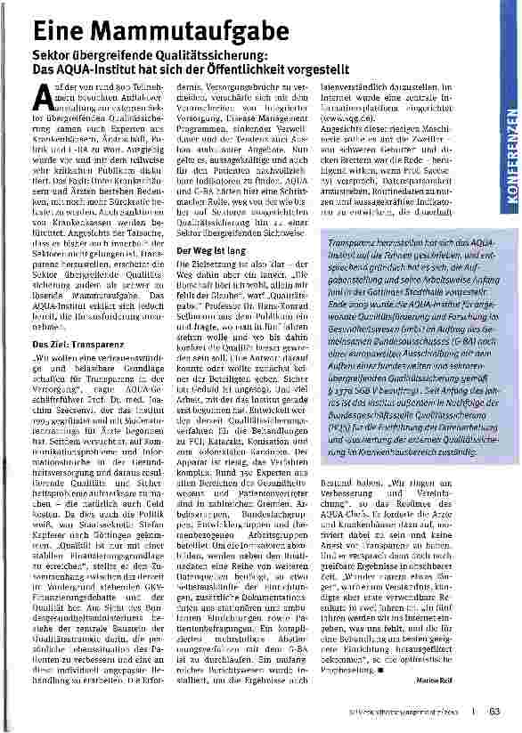 Vorschauseite 1: Eine Mammutaufgabe