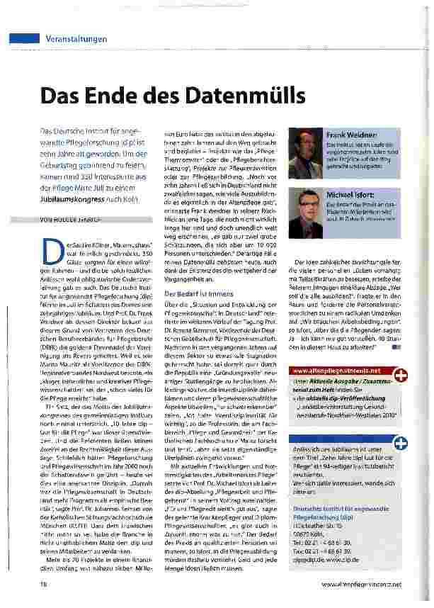 Vorschauseite 1: Das Ende des Datenmülls