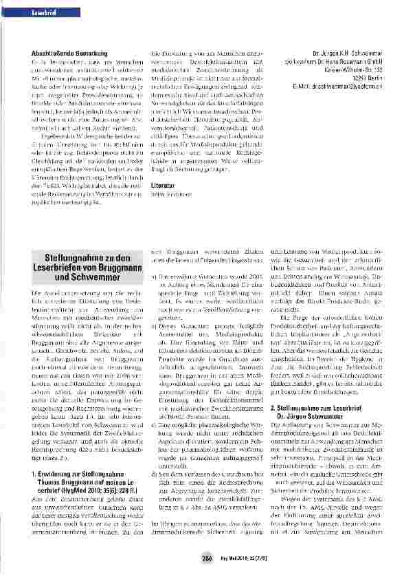 Vorschauseite 3: Abgrenzungsproblematik von am Menschen anzuwendenden Desinfektionsmitteln und Antiseptika