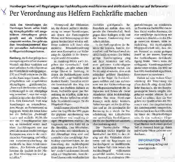 Vorschauseite 1: Per Verordnung aus Helfern Fachkräfte machen