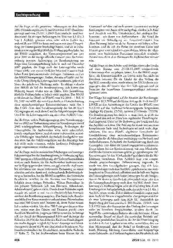 Vorschauseite 3: Verfassungswidrigkeit der Grundleistungen für Asylbewerber; evident unzureichende Leistungen zur Gewährleistung einer menschenwürdigen Existenz; fehlende verfassungsgemäße Methode…