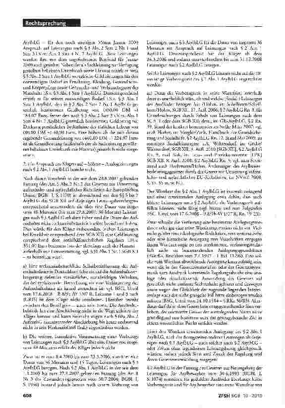 Vorschauseite 5: Verfassungswidrigkeit der Grundleistungen für Asylbewerber; evident unzureichende Leistungen zur Gewährleistung einer menschenwürdigen Existenz; fehlende verfassungsgemäße Methode…