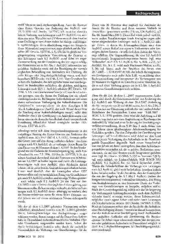 Vorschauseite 6: Verfassungswidrigkeit der Grundleistungen für Asylbewerber; evident unzureichende Leistungen zur Gewährleistung einer menschenwürdigen Existenz; fehlende verfassungsgemäße Methode…