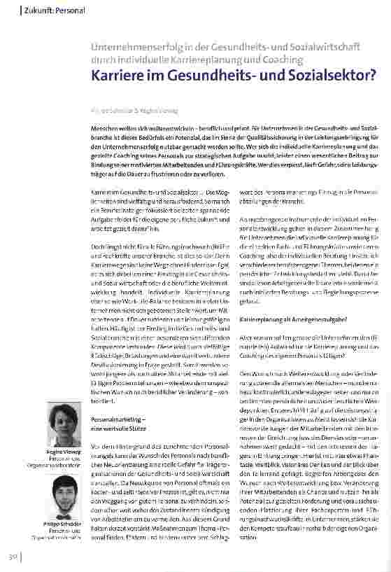 Vorschauseite 1: Karriere im Gesundheitsund Sozialsektor?