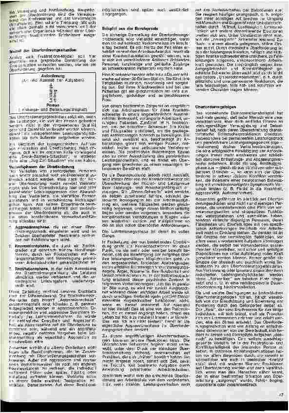 Vorschauseite 2: Bedürfnisse, Konflikte, Reaktionen 4. Folge: Das Überforderungs-Modell