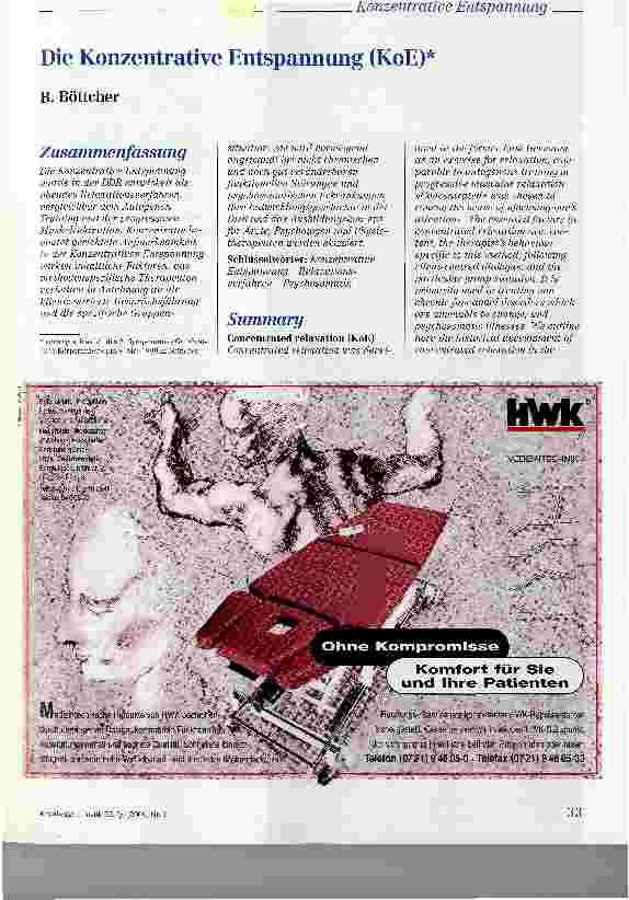 Vorschauseite 1: Die Konzentrative Entspannung (KoE)
