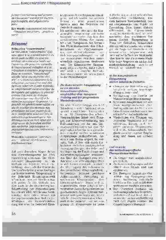 Vorschauseite 2: Die Konzentrative Entspannung (KoE)