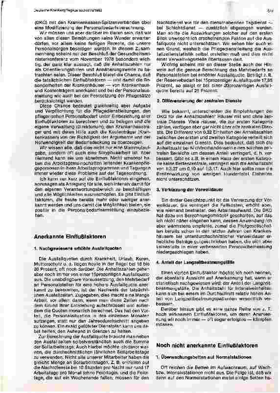 Vorschauseite 2: Einflußfaktoren auf die Stellenbedarfsplanung des Pflegedienstes