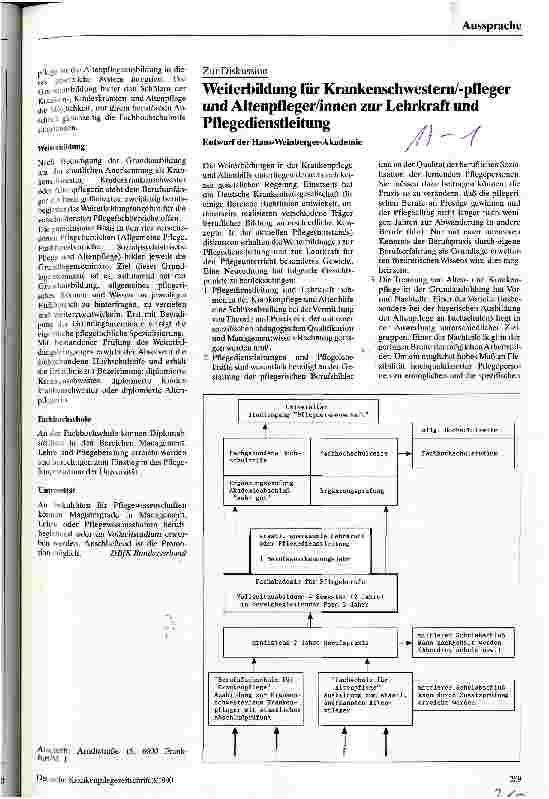 Vorschauseite 1: Weiterbildung für Krankenschwestern/-pfleger und Altenpfleger/innen zur Lehrkraft und Pflegedienstleitung