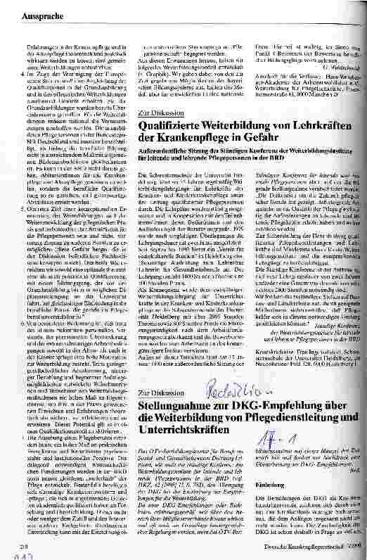 Vorschauseite 2: Weiterbildung für Krankenschwestern/-pfleger und Altenpfleger/innen zur Lehrkraft und Pflegedienstleitung