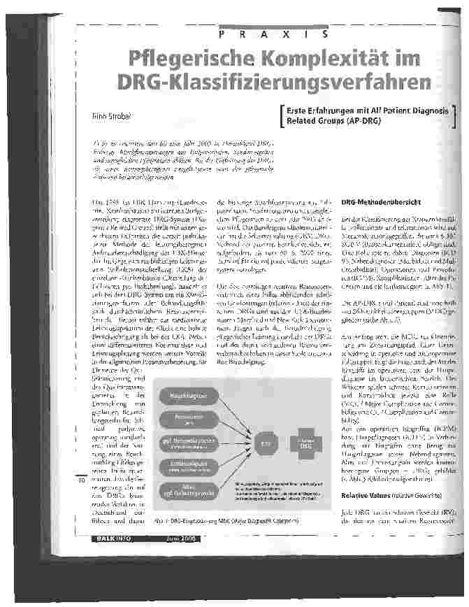 Vorschauseite 1: Pflegerische Komplexität im DRG-Klassifizierungsverfahren