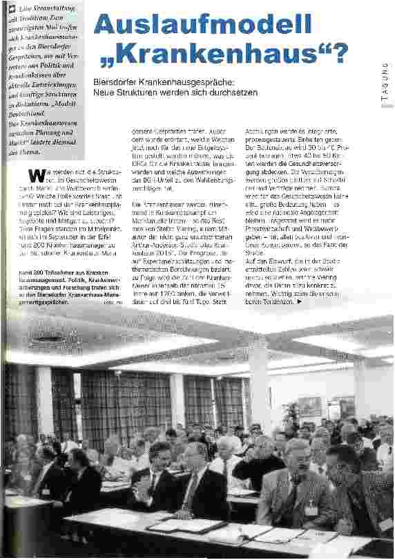 Vorschauseite 1: Auslaufmodell Krankenhaus?