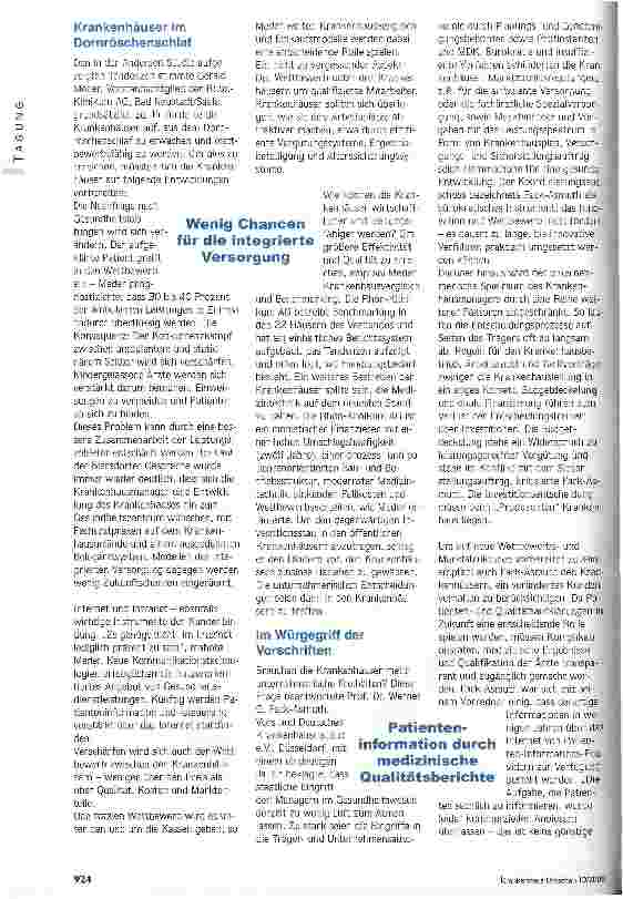 Vorschauseite 2: Auslaufmodell Krankenhaus?