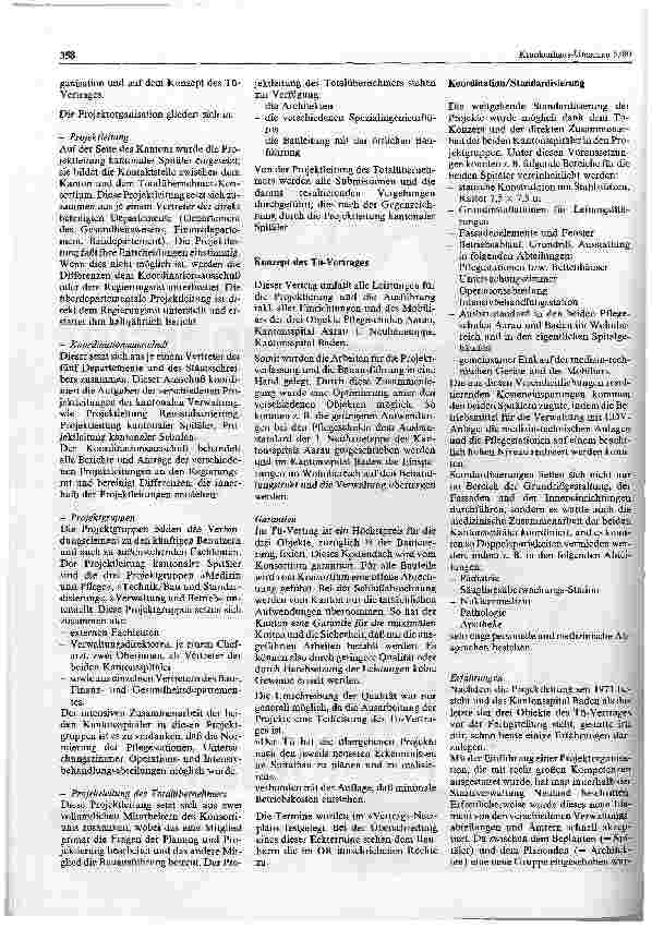 Vorschauseite 4: Projektbezogene Organisation für Krankenhäuser?