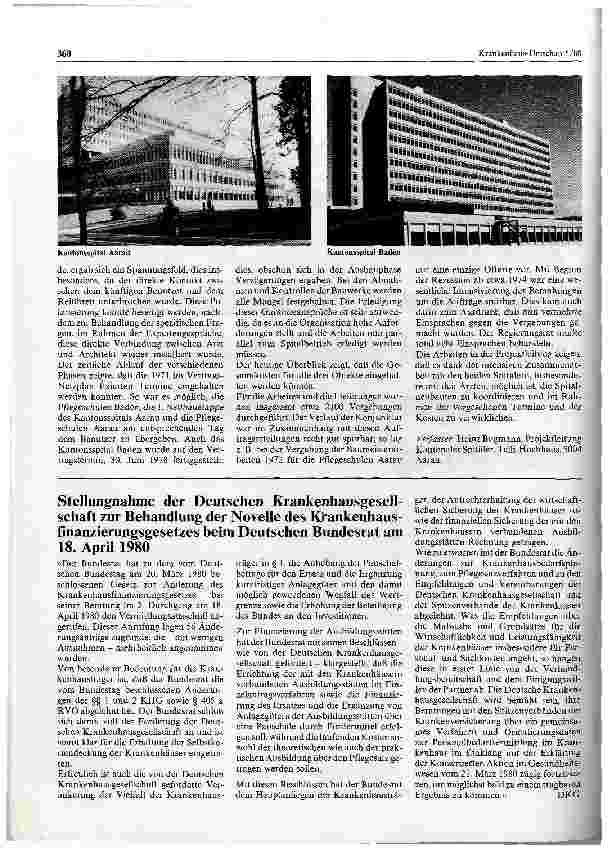Vorschauseite 5: Projektbezogene Organisation für Krankenhäuser?