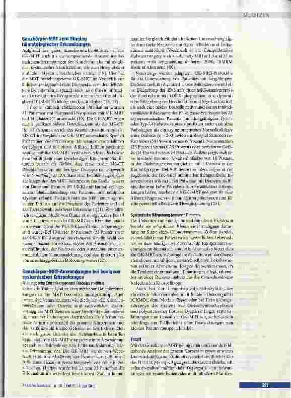 Vorschauseite 5: Möglichkeiten und Grenzen der Ganzkörper-MRT