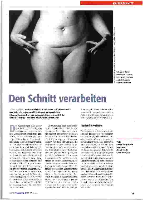 Vorschauseite 1: Den Schnitt verarbeiten