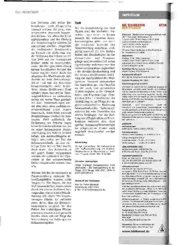 Vorschauseite 3: Unterlassenes Herbeirufen eines Arztes bei einer respiratorischen Insuffizienz