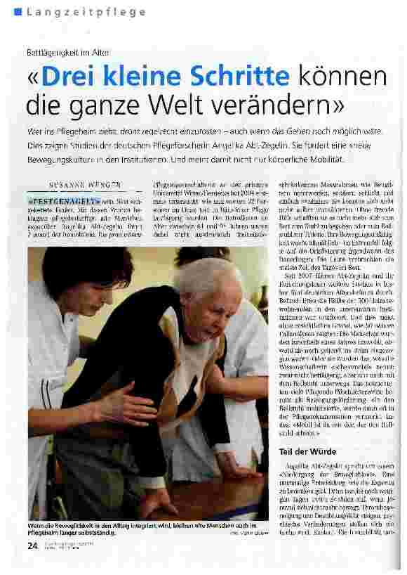 Vorschauseite 1: «Drei kleine Schritte können die ganze Welt verändern»