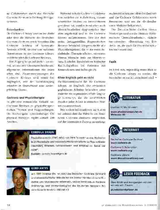 Vorschauseite 3: Cochrane Collaboration