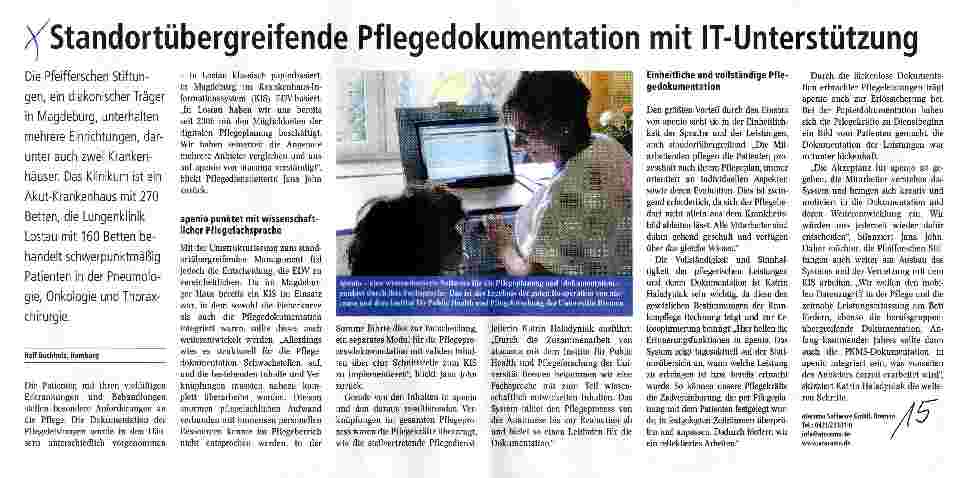 Vorschauseite 1: Standortübergreifende Pflegedokumentation mit IT-Unterstützung