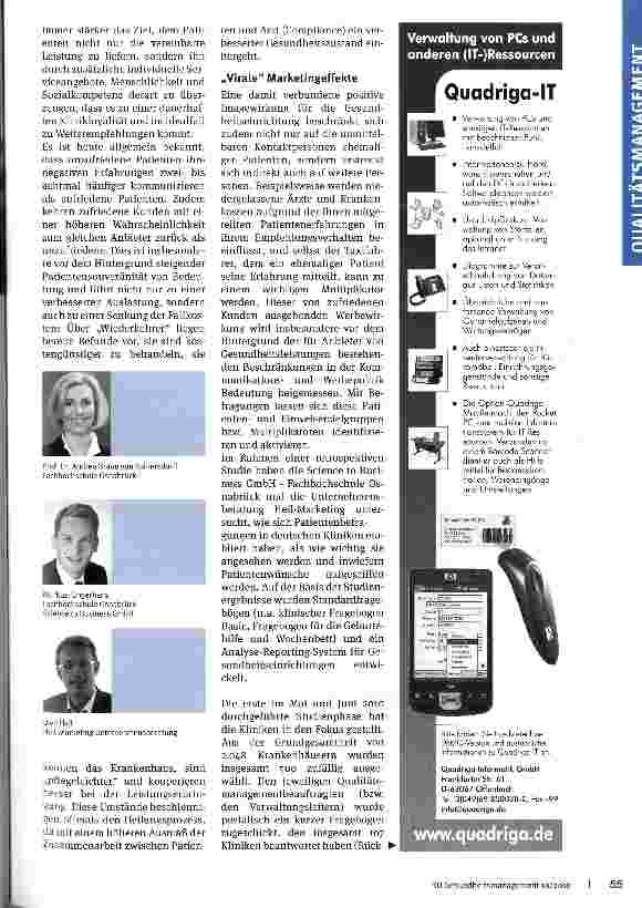 Vorschauseite 2: Patientenzufriedenheit als neue Dimension des Qualitätsbegriffes