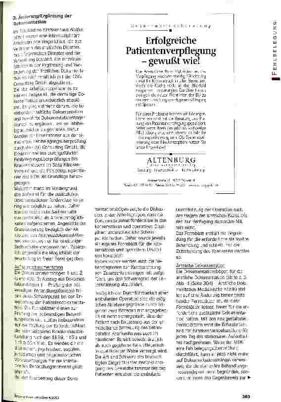 Vorschauseite 5: Achillesferse Dokumentation Fehlbelegungsprüfung: Gewappnet sein, wenn der MDK kommt