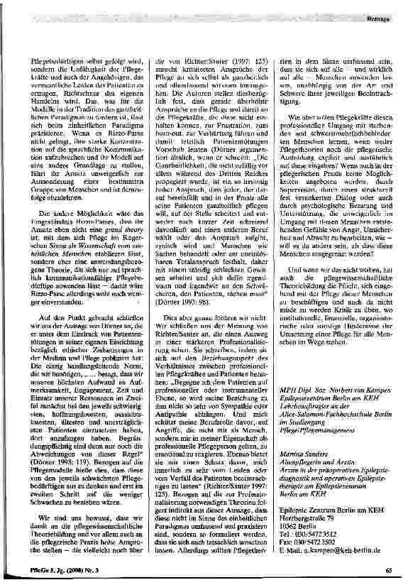 Vorschauseite 5: Einige kritische Anmerkungen zum Menschenbild in ausgewählten Pflegemodellen