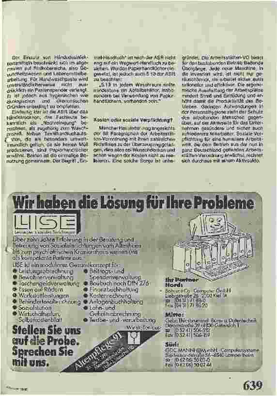 Vorschauseite 3: Arbeitsstätten-Verordnung gilt auch in der ehemaligen DDR