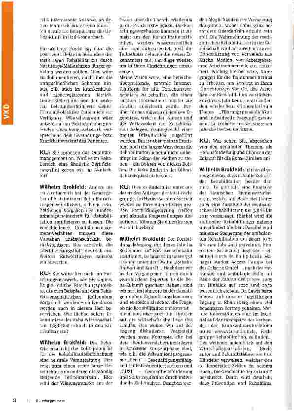 Vorschauseite 2: Die Rehabilitation auf Kurs bringen