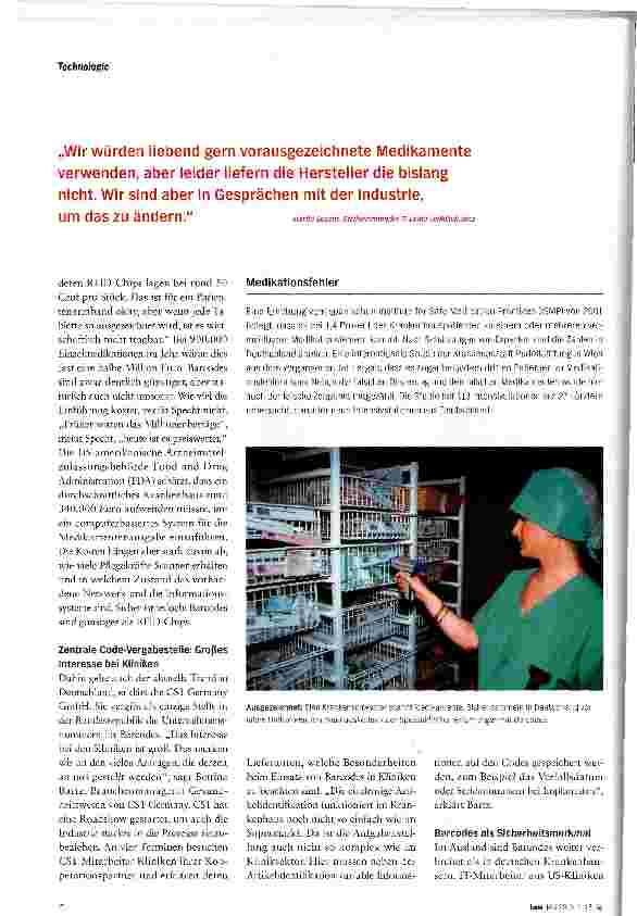 Vorschauseite 3: Weniger Medikamentenfehler