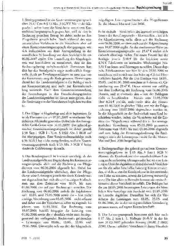 Vorschauseite 4: Erstattung der Kosten für die Verabreichung nicht verschreibungspflichtiger Medikamente mittels intramuskulärer Injektionen