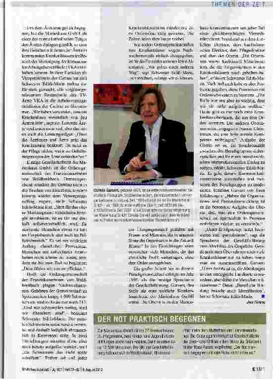 Vorschauseite 2: „Wir leisten uns auch humane Rendite