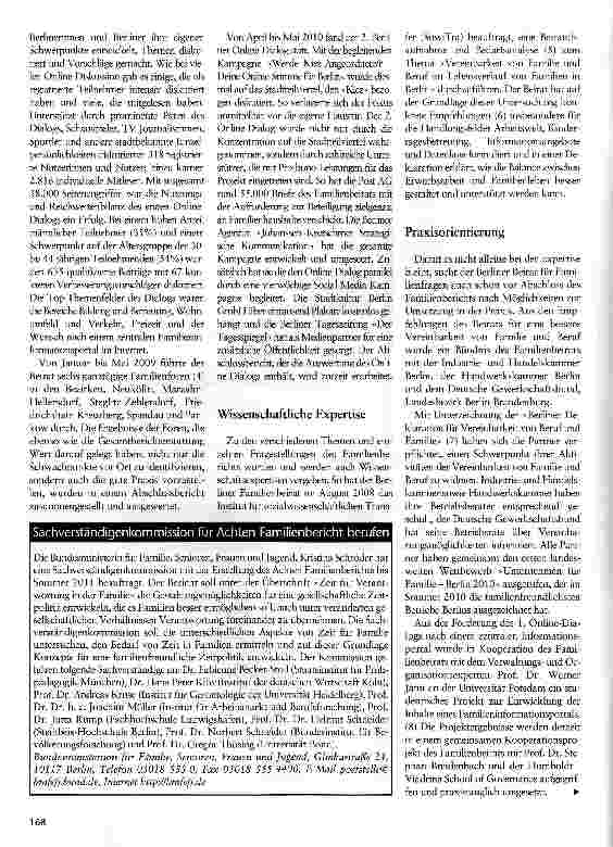 Vorschauseite 3: Wie Familienfragen öffentlich werden Der Berliner Familienbericht 2010 als Beispiel