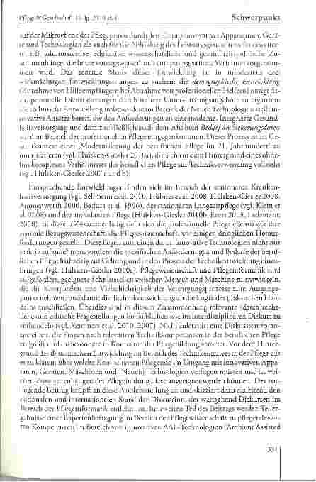 Vorschauseite 2: Technikkompetenzen in der Pflege -Anforderungen im Kontext der Etablierung Neuer Technologien in der Gesundheitsversorgung