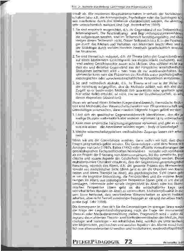 Vorschauseite 3: Gerontologie und Pflegewissenschaft
