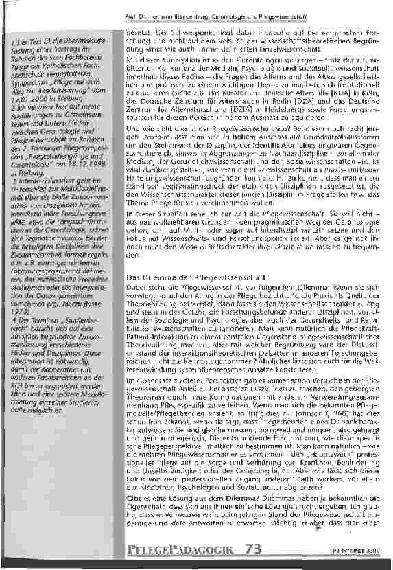 Vorschauseite 4: Gerontologie und Pflegewissenschaft