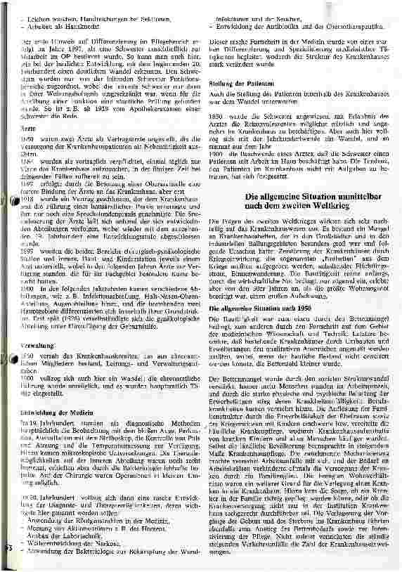 Vorschauseite 3: Das Krankenhaus von 1850 bis heute: dargestellt an einzelnen Arbeitsfeldern des evangelischen Diakonievereins