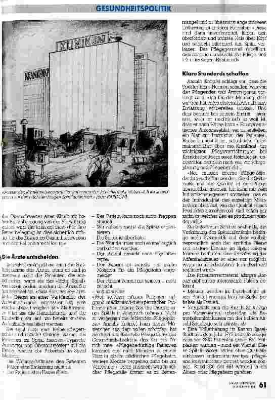 Vorschauseite 2: Viele Zauberhüte, viele Kaninchen, wenig Beifall Zu lange Spitalaufenthalte in der Schweiz?