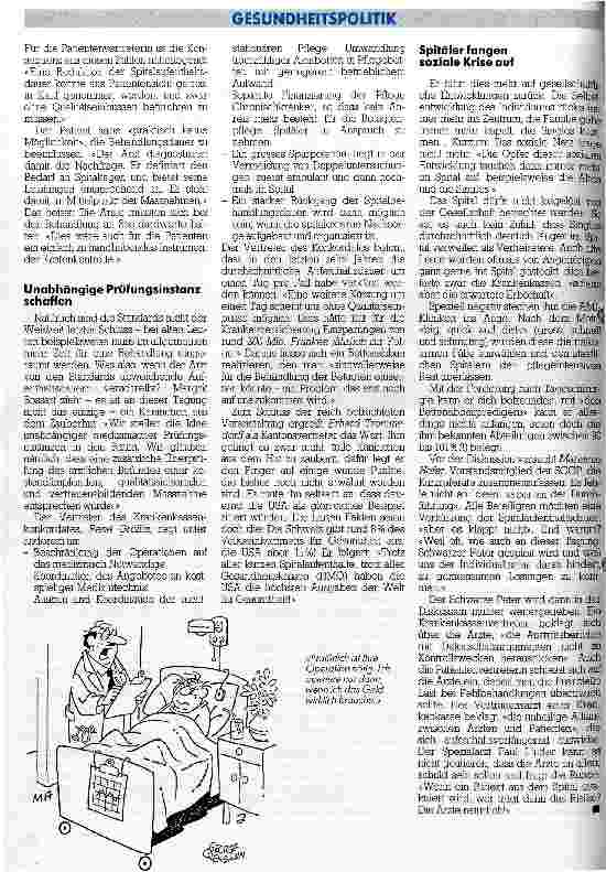 Vorschauseite 3: Viele Zauberhüte, viele Kaninchen, wenig Beifall Zu lange Spitalaufenthalte in der Schweiz?