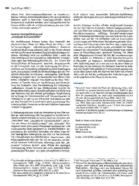 Vorschauseite 5: Recht in der psychiatrischen Pflege Teil 2