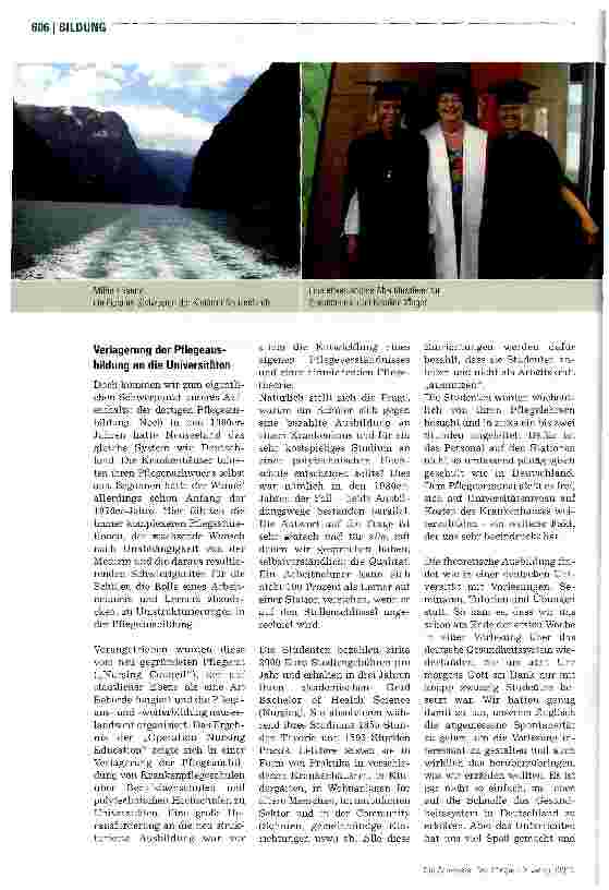 Vorschauseite 3: Universitäre Pflegeausbildung am anderen Ende der Welt