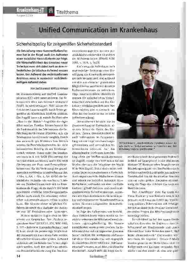 Vorschauseite 1: Sicherheitspolicy für zeitgemäßen Sicherheitsstandard