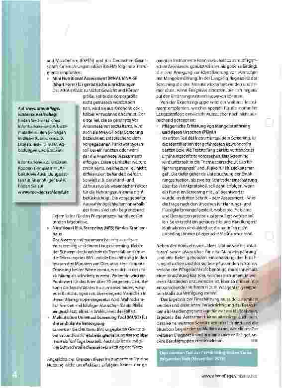 Vorschauseite 4: Ernährungsmanagement Die Bilanz ausgleichen