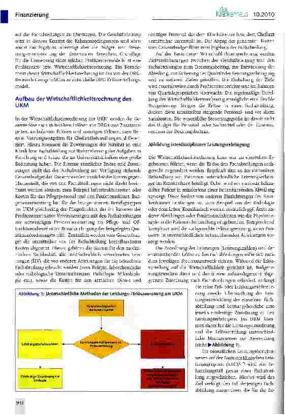 Vorschauseite 3: Erlösverteilung unter DRG-Bedingun-gen am Universitätsklinikum Münster