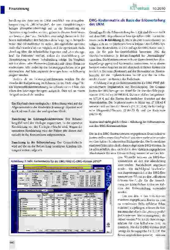 Vorschauseite 4: Erlösverteilung unter DRG-Bedingun-gen am Universitätsklinikum Münster
