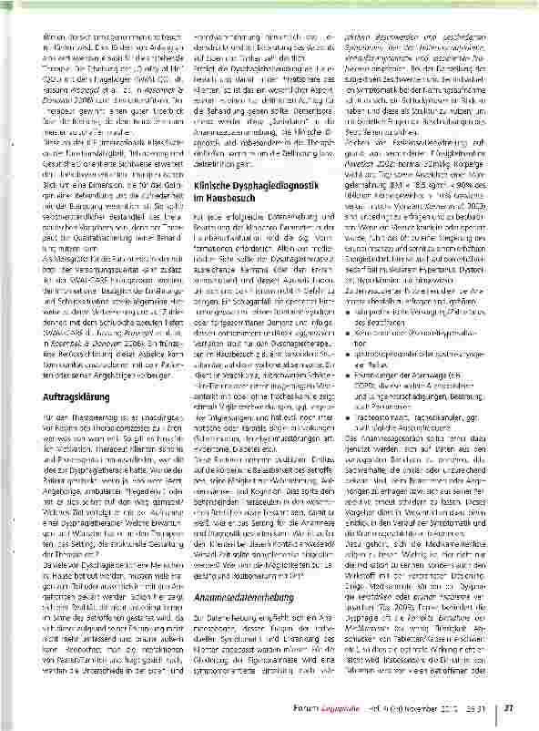 Vorschauseite 2: Ambulante Dysphagietherapie im Hausbesuch